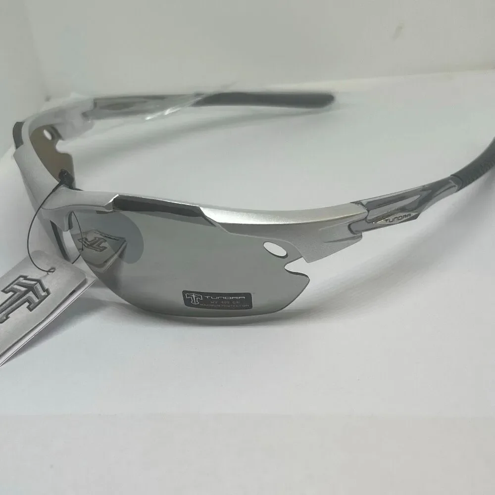 Sport Wrap Semi Rimless Sunglasses Mirrored UV400 Protection Lightweight